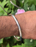 Stainless Steel Kara Sikh Bangle Singh Kaur Lines Kada Punjabi Bracelet W23 New Unisex Dori Karha
