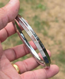Stainless Steel Kara Seven Lines Bangle Sikh Singh Karha Khalsa Edged Kada CC30R Unisex Smooth Bracelet
