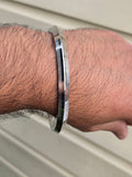 Stainless Steel Kara Seven Lines Bangle Sikh Singh Karha Khalsa Edged Kada CC30R Unisex Smooth Bracelet