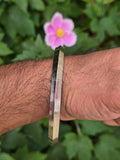 Stainless Steel Kara Seven Lines Bangle Sikh Singh Karha Khalsa Edged Kada CC30R Unisex Smooth Bracelet