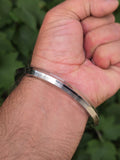 Stainless Steel Kara Seven Lines Bangle Sikh Singh Karha Khalsa Edged Kada CC30R Unisex Smooth Bracelet