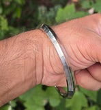 Stainless Steel Kara Seven Lines Bangle Sikh Singh Karha Khalsa Edged Kada CC30R Unisex Smooth Bracelet