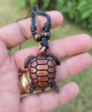 Acrylic Turtle Tortoise Tibetan Style Good Luck Talisman Dori Necklace Ref A39 Bohemian Positive energy boho design Amulet