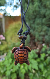 Acrylic Turtle Tortoise Tibetan Style Good Luck Talisman Dori Necklace Ref A39 Bohemian Positive energy boho design Amulet