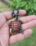Acrylic Turtle Tortoise Tibetan Style Good Luck Talisman Dori Necklace Ref A39 Bohemian Positive energy boho design Amulet