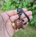 Acrylic Turtle Tortoise Tibetan Style Good Luck Talisman Dori Necklace Ref A39 Bohemian Positive energy boho design Amulet