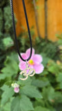 Stainless Steel Om Aum Pendant Adjustable Black Dori Hindu Necklace A40 Amulet