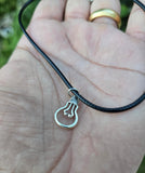 Stainless Steel Light Bulb Pendant Adjustable Black Dori Talisman Necklace A41