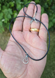 Stainless Steel Light Bulb Pendant Adjustable Black Dori Talisman Necklace A41