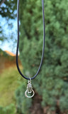 Stainless Steel Light Bulb Pendant Adjustable Black Dori Talisman Necklace A41