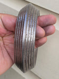 Sarbloh Chakri Kara Lines Collar Sikh Kada Heavy 1kg Style Bangle Pure Iron A55