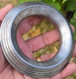 Sarbloh Chakri Kara Lines Collar Sikh Kada Heavy 1kg Style Bangle Pure Iron A55