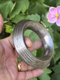Sarbloh Chakri Kara Lines Collar Sikh Kada Heavy 1kg Style Bangle Pure Iron A55