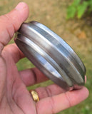 Sarbloh Chakri Kara Handmade Sikh Kada Heavy UFO Design Bangle Pure Iron A53 New