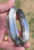 Sarbloh Chakri Kara Lines Collar Sikh Kada Heavy UFO Design Bangle Pure Iron A54