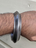 Sarbloh Chakri Kara Handmade Sikh Kada Heavy UFO Design Bangle Pure Iron A52 New