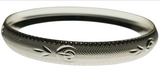 Silver Plated Kara Laser Engraved Khanda Kada Sikh Khalsa Punjabi Bangle Gift U2G Unisex