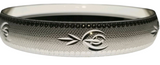Silver Plated Kara Laser Engraved Khanda Sikh Bangle Khalsa Singh Kaur Kada U3 Unisex Bracelet