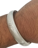 Silver Plated Kara Laser Engraved Khanda Sikh Bangle Khalsa Singh Kaur Kada U3 Unisex Bracelet