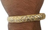 Two Tone Kara Silver Gold Plated XX Cross Design Bangle Hindu Sikh Singh Kaur U4R Bracelet Unisex Kada