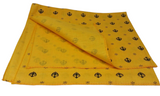 Sikh Punjabi Yellow Khalsa Khanda bandana Head Wrap Gear Rumal Handkerchief