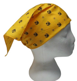 Sikh Punjabi Yellow Khalsa Khanda bandana Head Wrap Gear Rumal Handkerchief