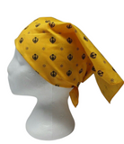 Sikh Punjabi Yellow Khalsa Khanda bandana Head Wrap Gear Rumal Handkerchief