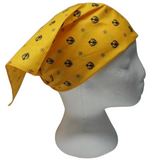 Sikh Punjabi Yellow Khalsa Khanda bandana Head Wrap Gear Rumal Handkerchief