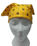 Sikh Punjabi Yellow Khalsa Khanda bandana Head Wrap Gear Rumal Handkerchief