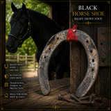 Black Horse Shoe Kala Ghode di Naal Iron Hindu Lucky Shani Dev Evil Eye Shield OJ1