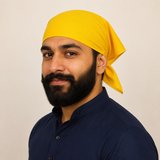 Yellow Sikh Rumal Bandana Punjabi Head Wrap Cotton Gurudwara Headcover Singh Kaur Khalsa Unisex