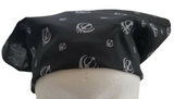 Black Khanda Rumal Sikh Temple Head Cover Cotton Bandana Head Wrap Black Khalsa
