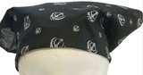 Black Khanda Rumal Sikh Temple Head Cover Cotton Bandana Head Wrap Black Khalsa