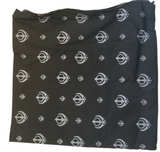 Black Khanda Rumal Sikh Temple Head Cover Cotton Bandana Head Wrap Black Khalsa
