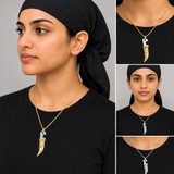 Sikh Kirpan Pendant Necklace Steel Khanda Singh Gold or Silver Plated Sikh Gift Punjabi AAA Travel Size Mini Siri Sahib