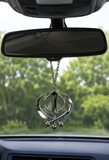 Large Khanda Stainless Steel Sikh Pendant Car Mirror Hanging Ornament SS NEW ☬