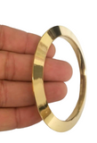 Brass Kara Pittal Chakri Kada Smooth Sikh Singh Kaur khalsa bangle Gold look k6R