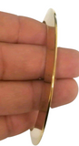 Brass Kara Pittal Chakri Kada Smooth Sikh Singh Kaur khalsa bangle Gold look k6R