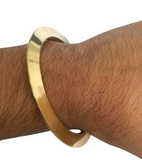 Brass Kara Pittal Chakri Kada Smooth Sikh Singh Kaur khalsa bangle Gold look k6R
