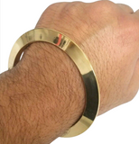 Brass Kara Pittal Chakri Kada Smooth Sikh Singh Kaur khalsa bangle Gold look k6R
