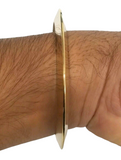 Brass Kara Pittal Chakri Kada Smooth Sikh Singh Kaur khalsa bangle Gold look k6R