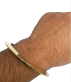Brass Kara Pittal Chakri Kada Smooth Sikh Singh Kaur khalsa bangle Gold look k6R