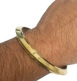 Pure Brass Kara Sikh Kada 22ct Gold Look Smooth Collar Bangle Singh Kaur K8G Bracelet