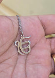 ੴ  Ek Onkar Pendant Stainless Steel Sikh Necklace Gold or Silver colour S21 Gift Unisex Singh Kaur