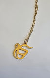 ੴ  Ek Onkar Pendant Stainless Steel Sikh Necklace Gold or Silver colour S21 Gift Unisex Singh Kaur