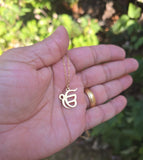 ੴ  Ek Onkar Pendant Stainless Steel Sikh Necklace Gold or Silver colour S21 Gift Unisex Singh Kaur