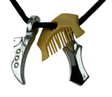 Sikh Kirpan Khanda Comb Pendant dori Necklace Stainless Steel Punjabi khalsa QQ1