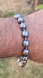 Sarbloh Simrana 18 Pure Iron beads Mala Sikh Meditation Manka Bracelet Prayer Unisex Gift