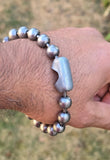 Sarbloh Simrana 18 Pure Iron beads Mala Sikh Meditation Manka Bracelet Prayer Unisex Gift