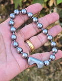 Sarbloh Simrana 18 Pure Iron beads Mala Sikh Meditation Manka Bracelet Prayer Unisex Gift